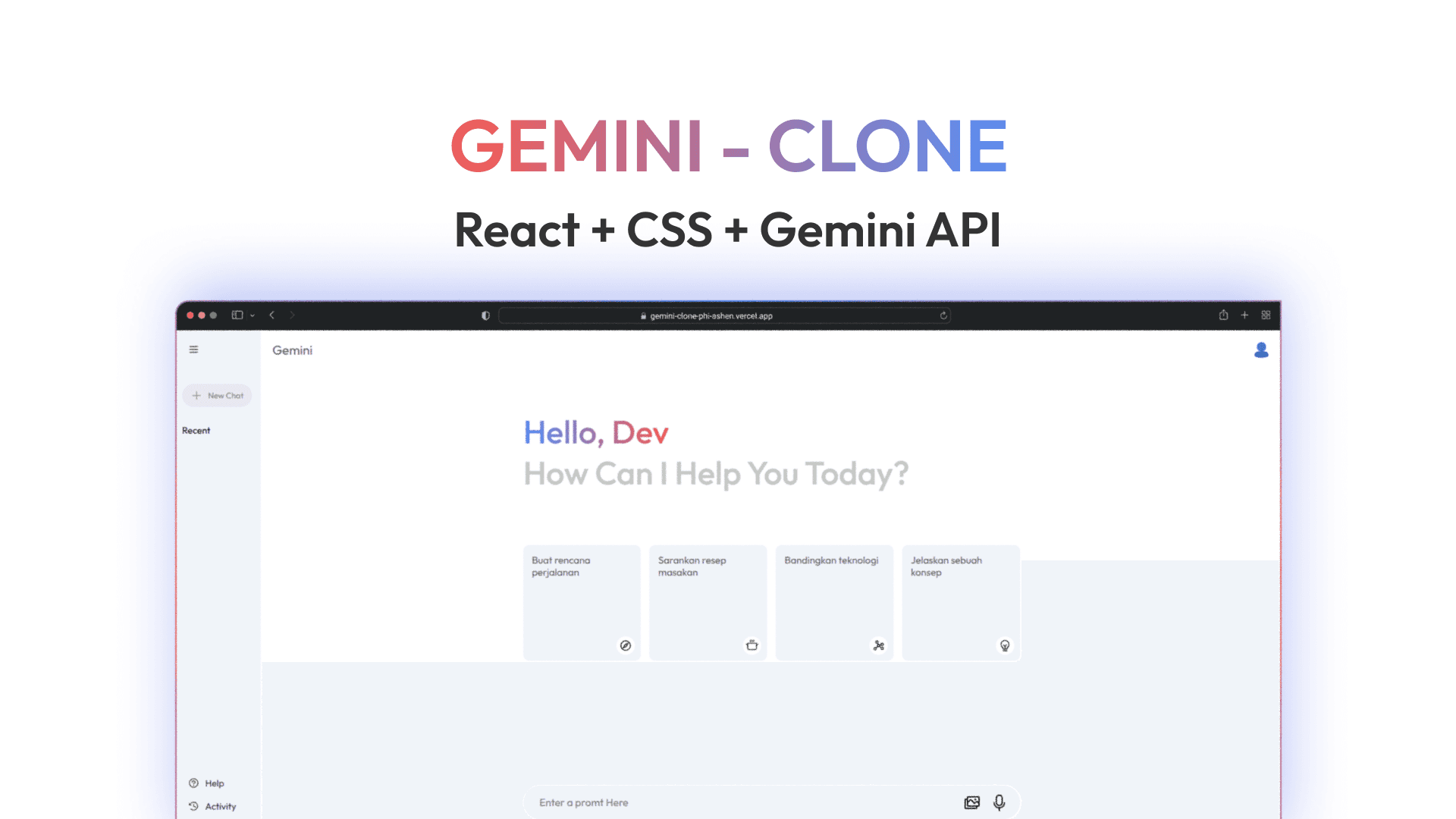 Google Gemini Clone